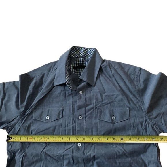 Jack & Jones Blue Button Up Shirt Size XL - Picture 7 of 8